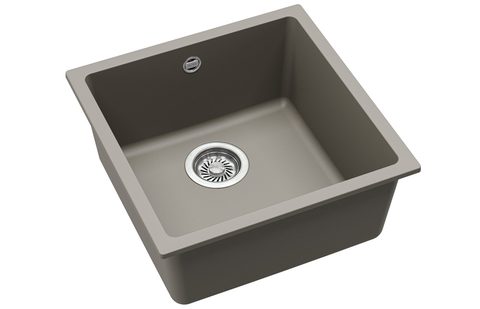 Granitový dřez HELIKA SQF102 – barva Argent (stříbrošedá)