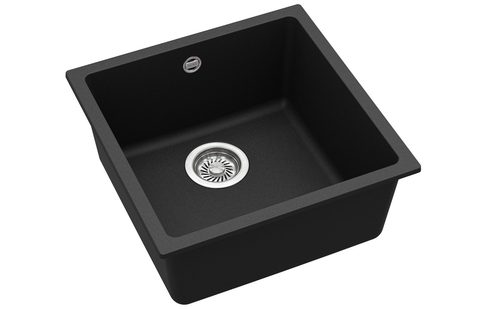 Granitový dřez HELIKA SQF102 – barva Černá metalíza