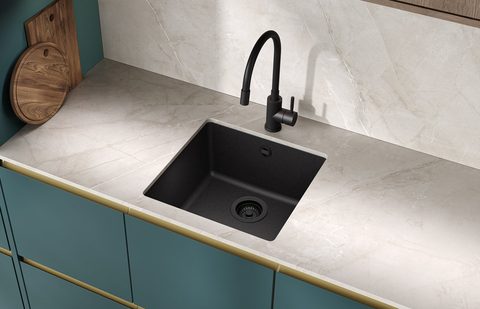 Granitový dřez HELIKA SQF102 – v kuchyni