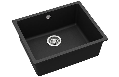 Granitový dřez HELIKA SQF103 – barva Černá metalíza