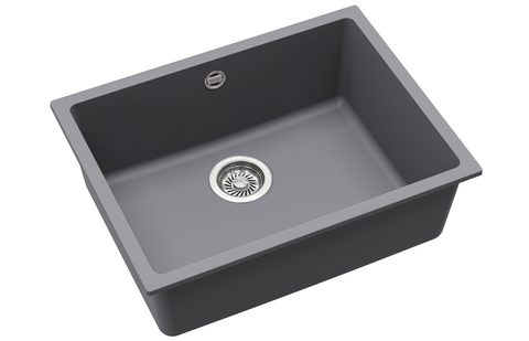 Granitový dřez HELIKA SQF104 – barva Alumetalíza (šedá)