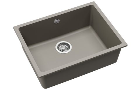 Granitový dřez HELIKA SQF104 – barva Argent (stříbrošedá)