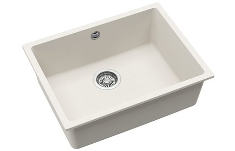 Granitový dřez HELIKA SQF104 – barva Alba (bílá)