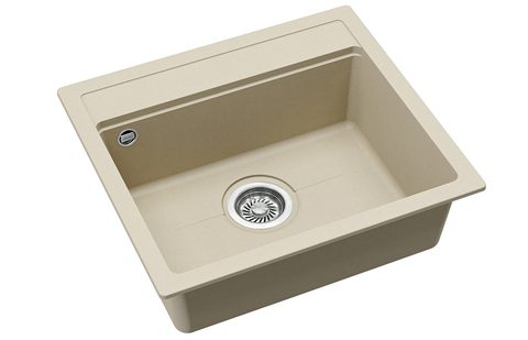 Granitový dřez HELIKA SQK100 – barva Silica (světle šedá)