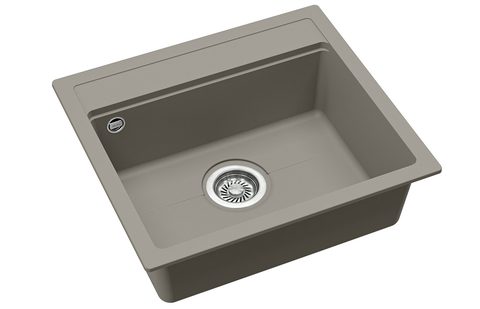 Granitový dřez HELIKA SQK100 – barva Argent (stříbrošedá)