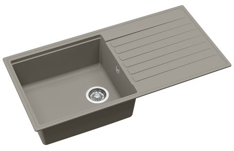 Granitový dřez HELIKA SQK103 – barva Argent (stříbrošedá)