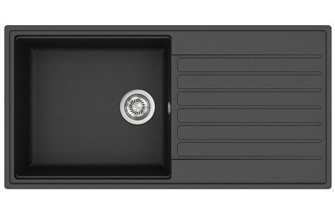 Granitový dřez HELIKA SQK103 – barva Černá metalíza