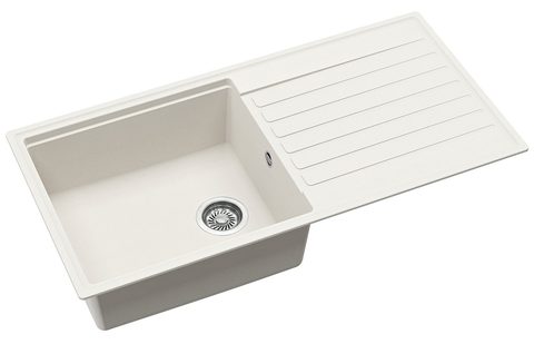 Granitový dřez HELIKA SQK103 – barva Alba (bílá)
