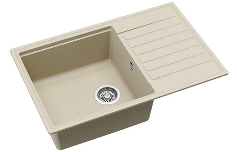 Granitový dřez HELIKA SQK105 – barva Silica (světle šedá)
