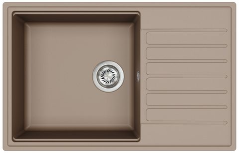 Granitový dřez HELIKA SQK105 – barva Mocha (teplá hnědá)
