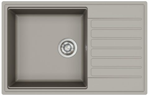 Granitový dřez HELIKA SQK105 – barva Argent (stříbrošedá)