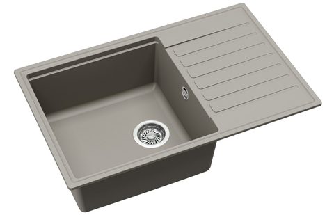 Granitový dřez HELIKA SQK105 – barva Argent (stříbrošedá)