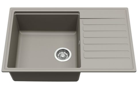 Granitový dřez HELIKA SQK105 – barva Argent (stříbrošedá)