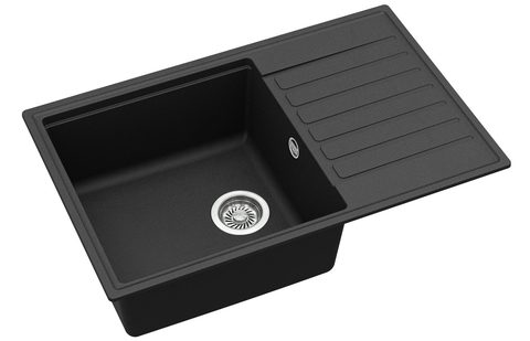 Granitový dřez HELIKA SQK105 – barva Černá metalíza