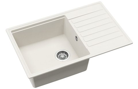 Granitový dřez HELIKA SQK105 – barva Alba (bílá)