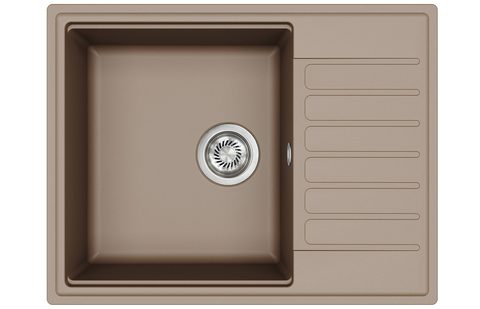 Granitový dřez HELIKA SQK106 – barva Mocha (teplá hnědá)
