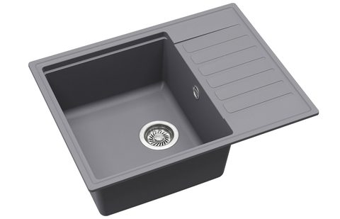 Granitový dřez HELIKA SQK106 – barva Alumetalíza (šedá)