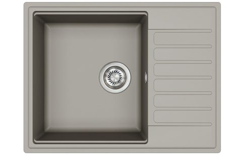 Granitový dřez HELIKA SQK106 – barva Argent (stříbrošedá)