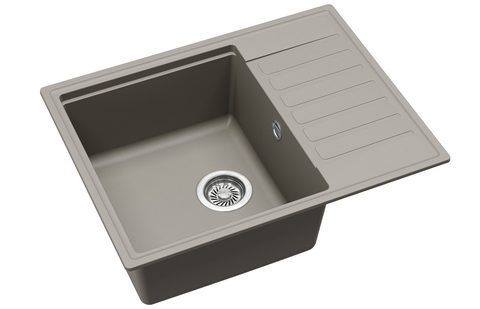 Granitový dřez HELIKA SQK106 – barva Argent (stříbrošedá)