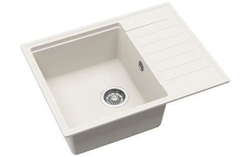 Granitový dřez HELIKA SQK106 – barva Alba (bílá)