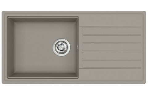 Granitový dřez HELIKA SQK435 – barva Argent (stříbrošedá)
