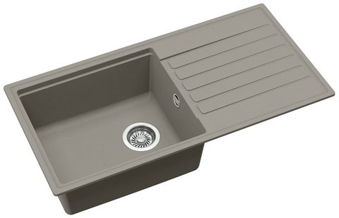 Granitový dřez HELIKA SQK435 – barva Argent (stříbrošedá)