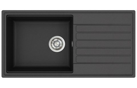 Granitový dřez HELIKA SQK435 – barva Černá metalíza