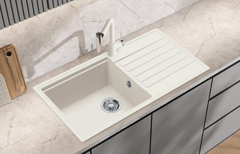 Granitový dřez HELIKA SQK435 – v kuchyni
