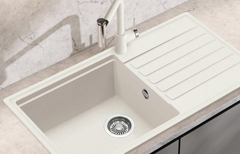 Granitový dřez HELIKA SQK435 – v kuchyni