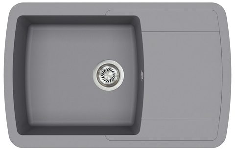 Granitový dřez HELIKA SQL101 – LIRA – barva Alumetalíza (šedá)