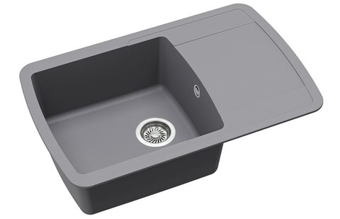 Granitový dřez HELIKA SQL101 – LIRA – barva Alumetalíza (šedá)