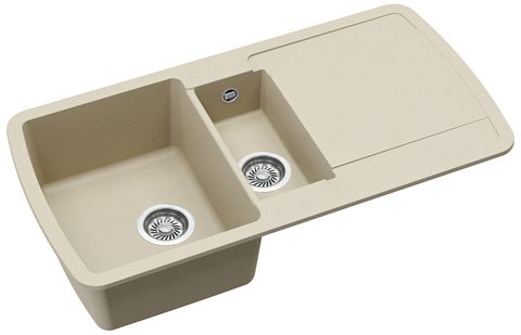 Granitový dřez HELIKA SQL151 – LIRA – barva Silica (světle šedá)