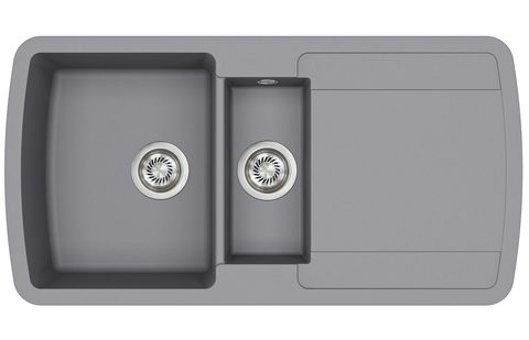 Granitový dřez HELIKA SQL151 – LIRA – barva Alumetalíza (šedá)