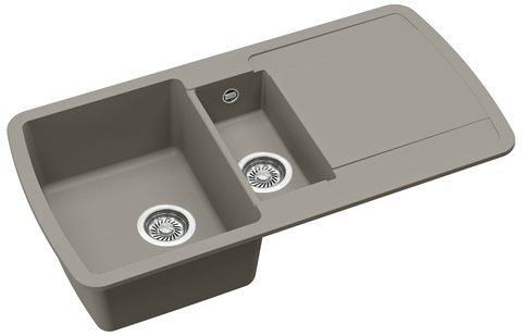 Granitový dřez HELIKA SQL151 – LIRA – barva Argent (stříbrošedá)