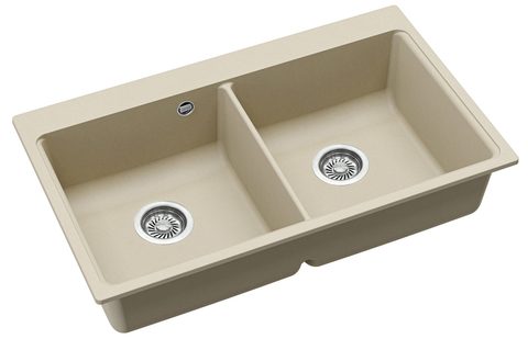 Granitový dřez HELIKA SQM200 – MAGNA – barva Silica (světle šedá)