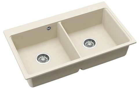 Granitový dřez HELIKA SQM200 – MAGNA – barva Mandlová