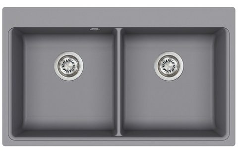 Granitový dřez HELIKA SQM200 – MAGNA – barva Alumetalíza (šedá)