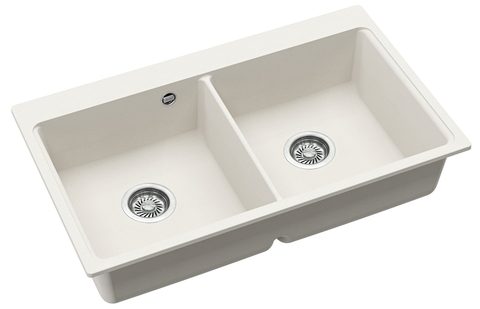 Granitový dřez HELIKA SQM200 – MAGNA – barva Alba (bílá)