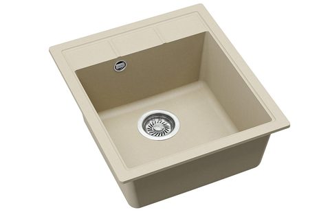 Granitový dřez HELIKA SQN100 – NOVA – barva Silica (světle šedá)