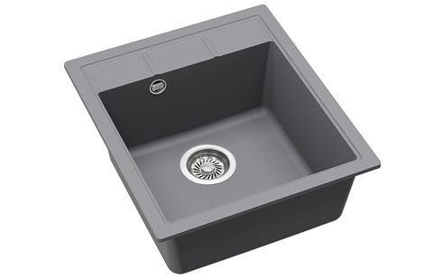 Granitový dřez HELIKA SQN100 – NOVA – barva Alumetalíza (šedá)