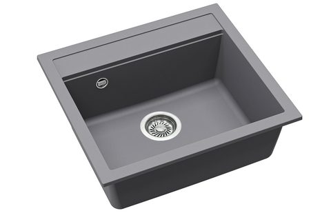 Granitový dřez HELIKA SQQ100 – QUADRO – barva Alumetalíza (šedá)