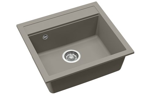 Granitový dřez HELIKA SQQ100 – QUADRO – barva Argent (stříbrošedá)