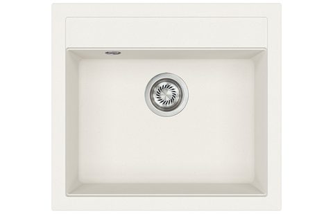 Granitový dřez HELIKA SQQ100 – QUADRO – barva Alba (bílá)
