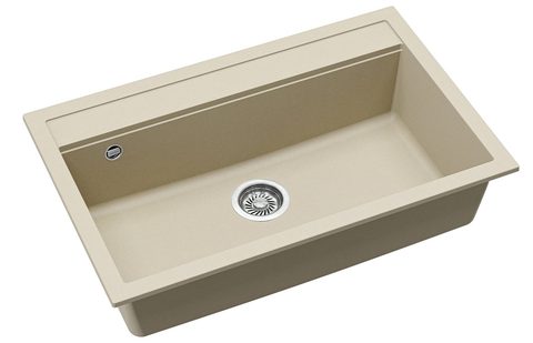 Granitový dřez HELIKA SQQ103 – QUADRO – barva Silica (světle šedá)