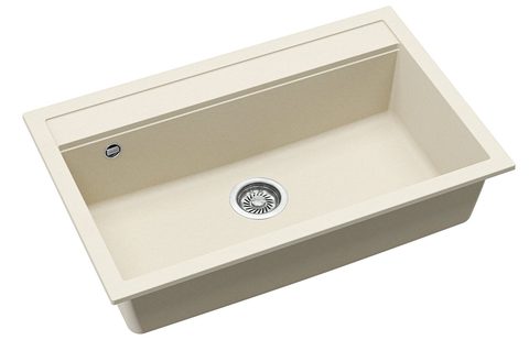 Granitový dřez HELIKA SQQ103 – QUADRO – barva Mandlová