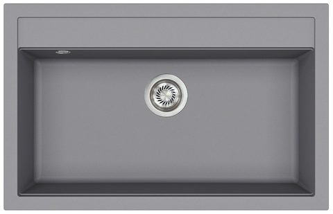 Granitový dřez HELIKA SQQ103 – QUADRO – barva Alumetalíza (šedá)