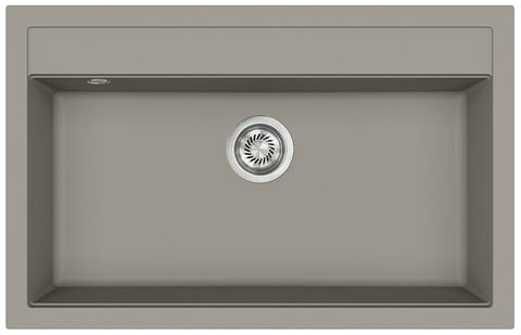 Granitový dřez HELIKA SQQ103 – QUADRO – barva Argent (stříbrošedá)