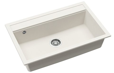 Granitový dřez HELIKA SQQ103 – QUADRO – barva Alba (bílá)