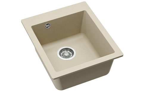 Granitový dřez HELIKA SQS100 – SIMPLEX – barva Silica (světle šedá)