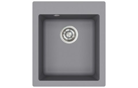 Granitový dřez HELIKA SQS100 – SIMPLEX – barva Alumetalíza (šedá)
